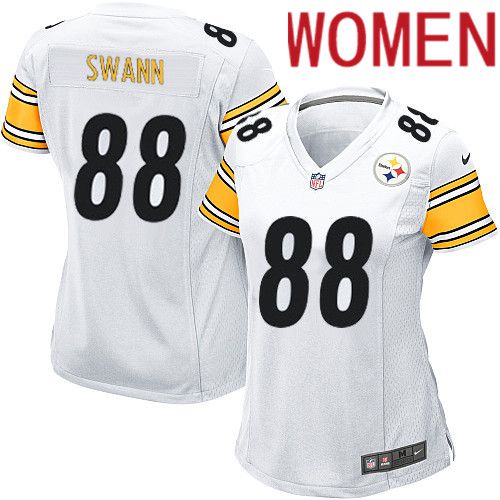 Women Pittsburgh Steelers #88 Lynn Swann Nike White Game NFL Jersey
